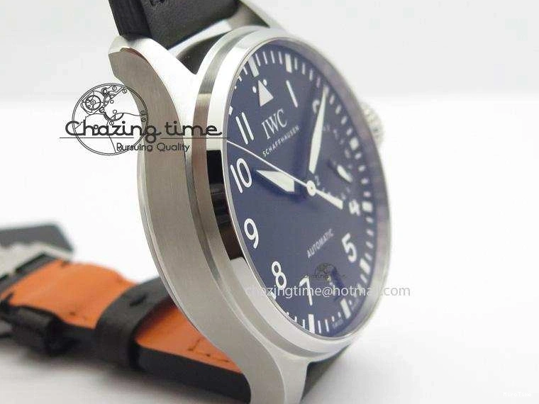 MIROTIME 0218 GoodFit Big Pilot Real PR IW500912 ZF Best Edition Black Dial On Black Leather Strap A 7287